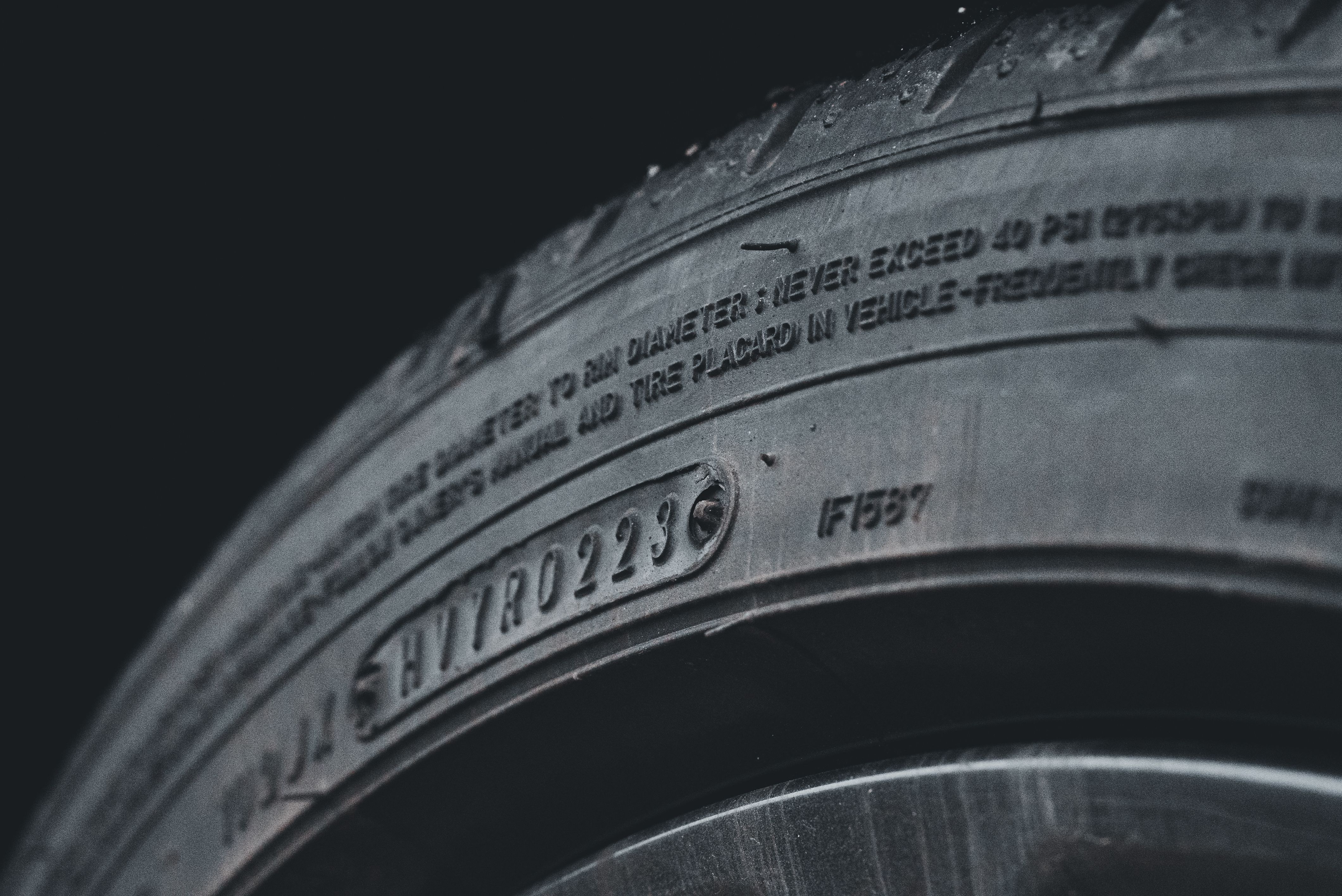 Measuring tire tread depth in the grooves of a car tire